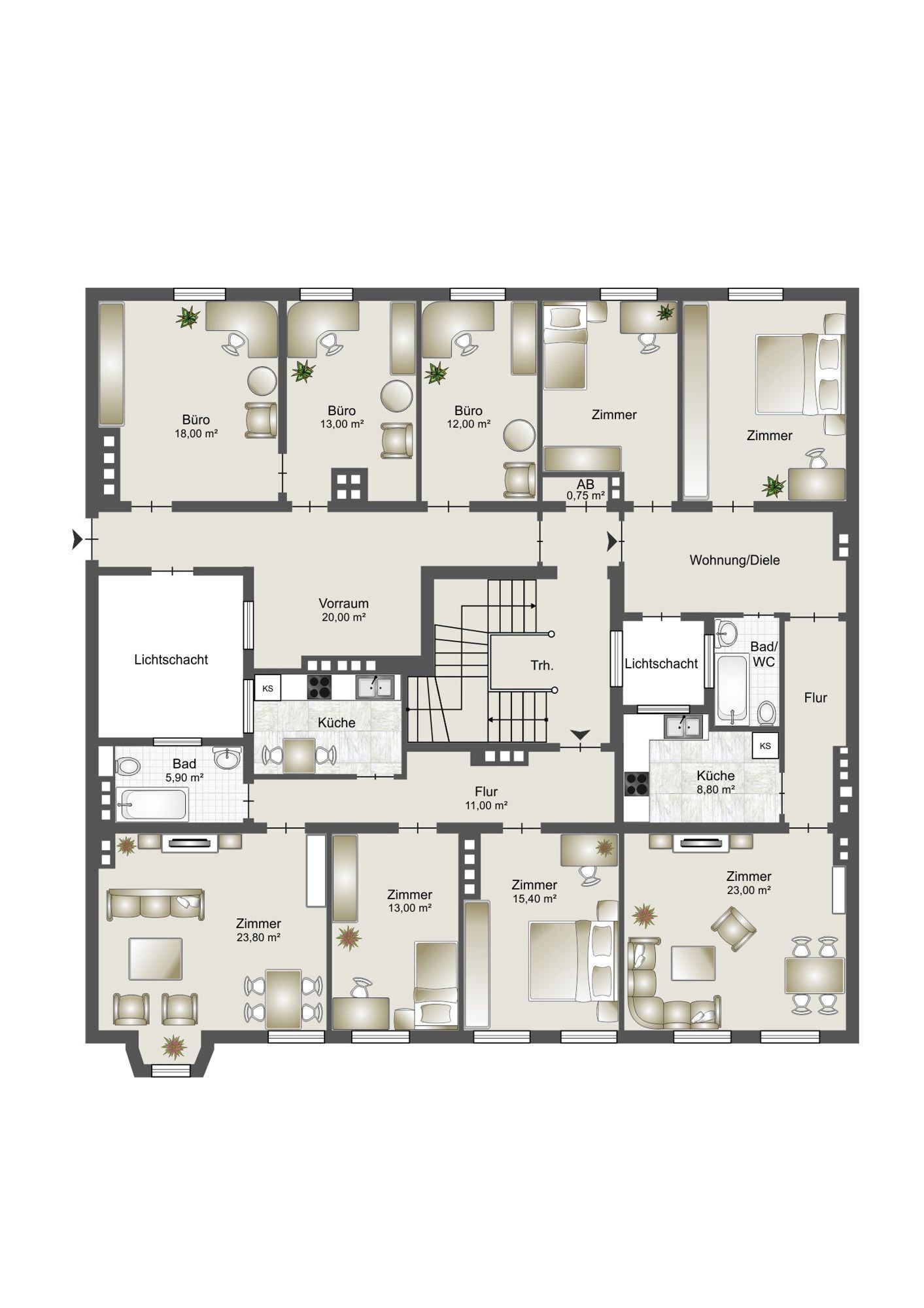Grundriss_Max 26 _1. Obergeschoss bis 3. Obergeschoss