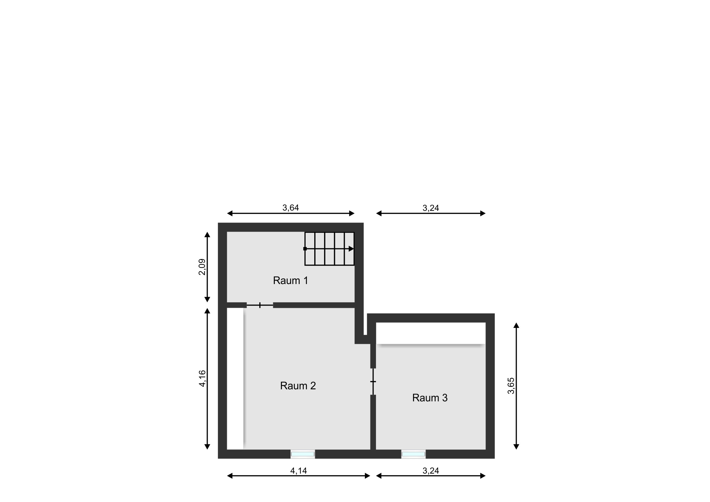 Keller-Grundriss