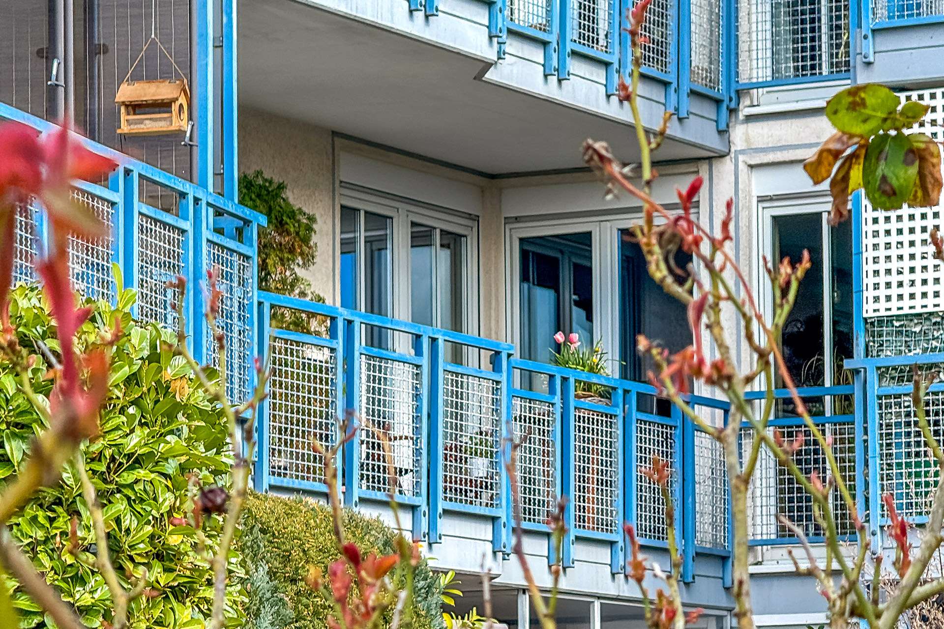 Blick auf Balkon