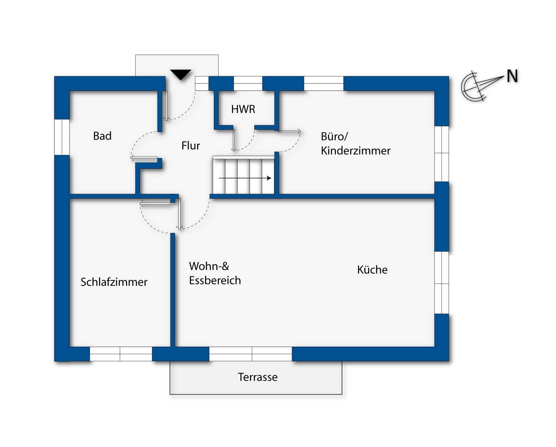 Grundrissskizze Umbauvariante EG