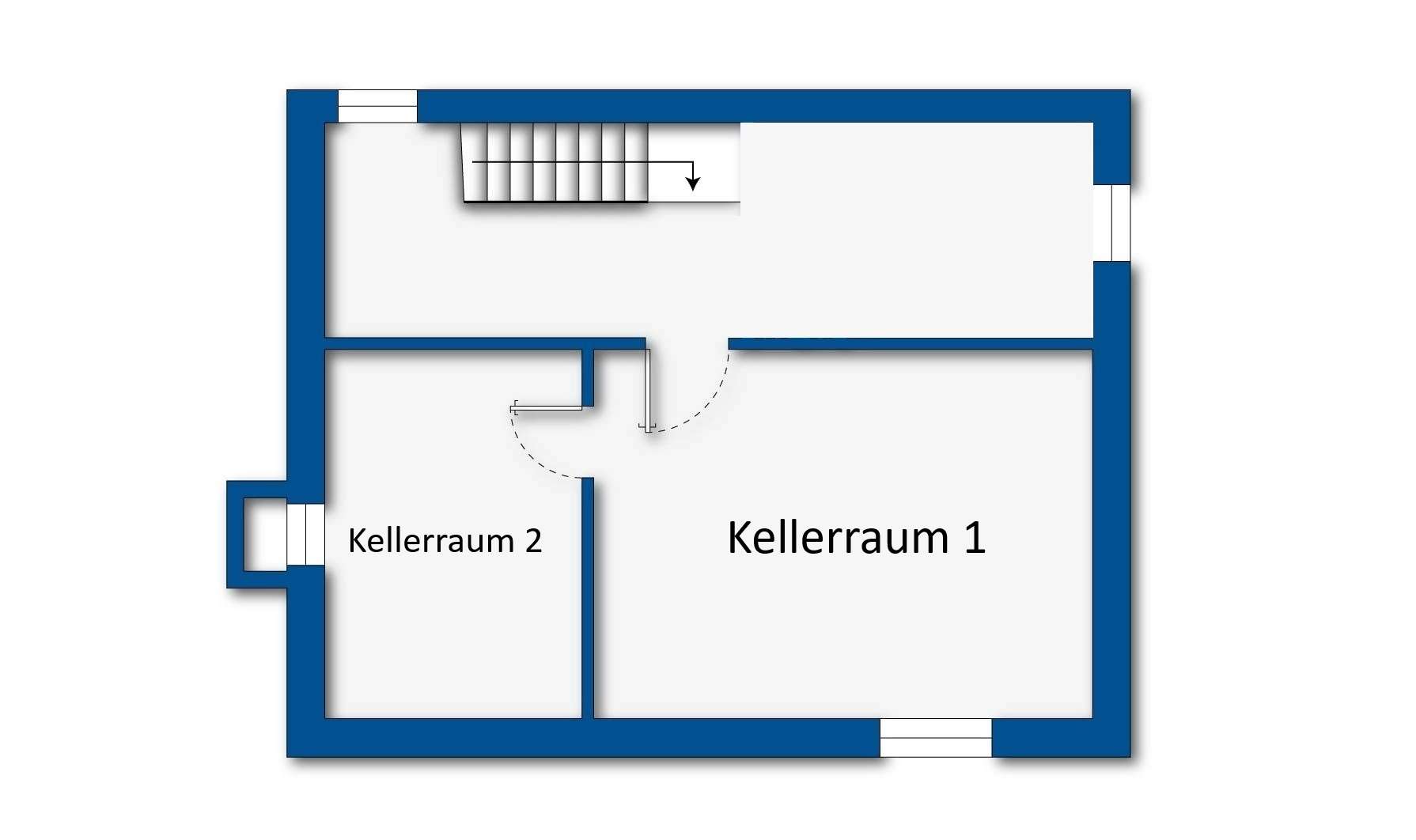 Grundrissskizze Kellergeschoss