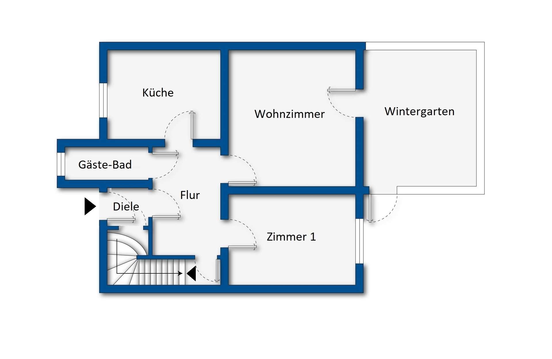 Grundrissskizze Erdgeschoss