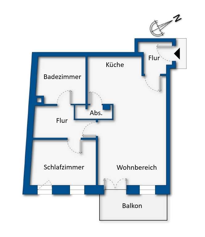 Grundrissskizze Wohnung Nr.6