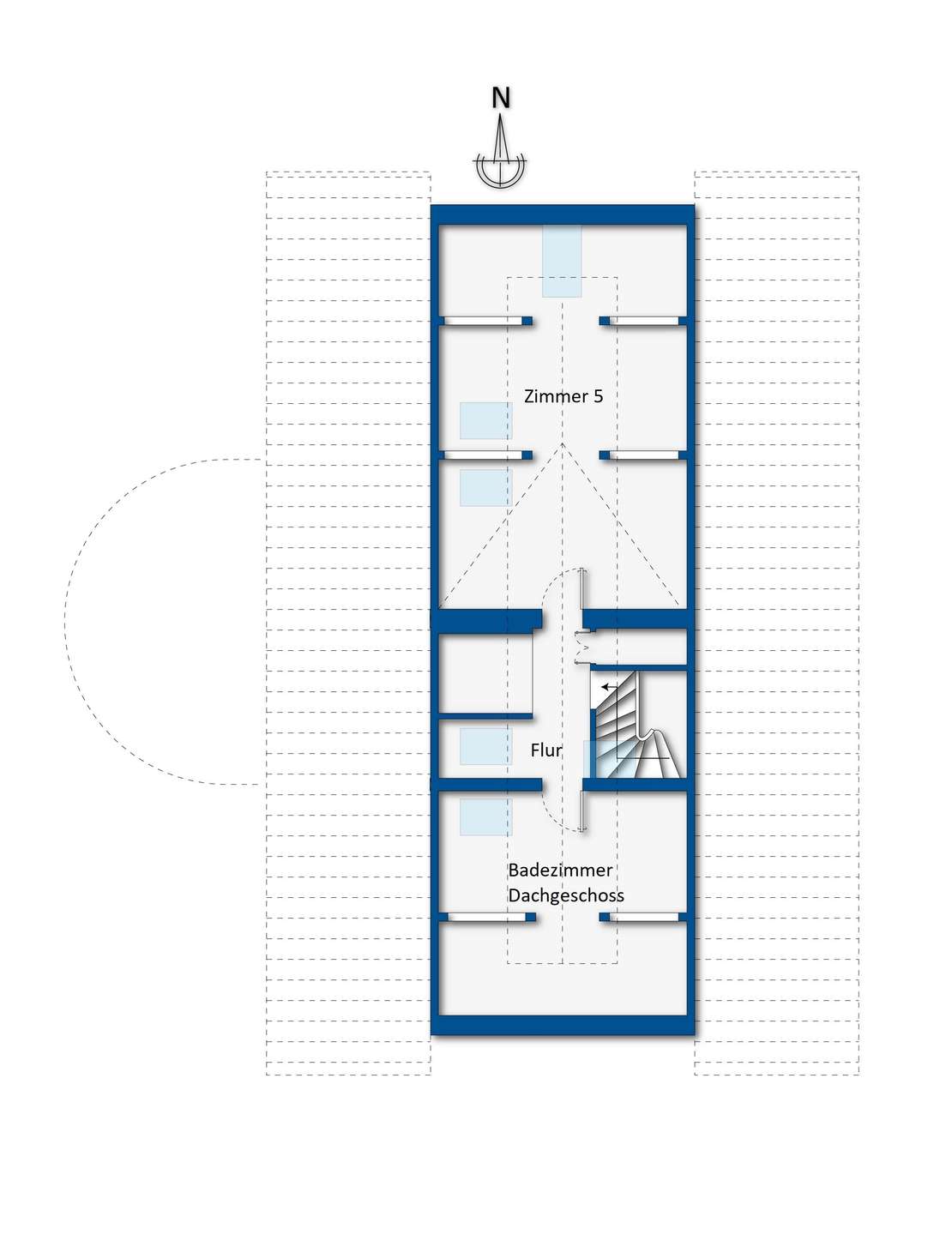 Grundrissskizze Dachgeschoss