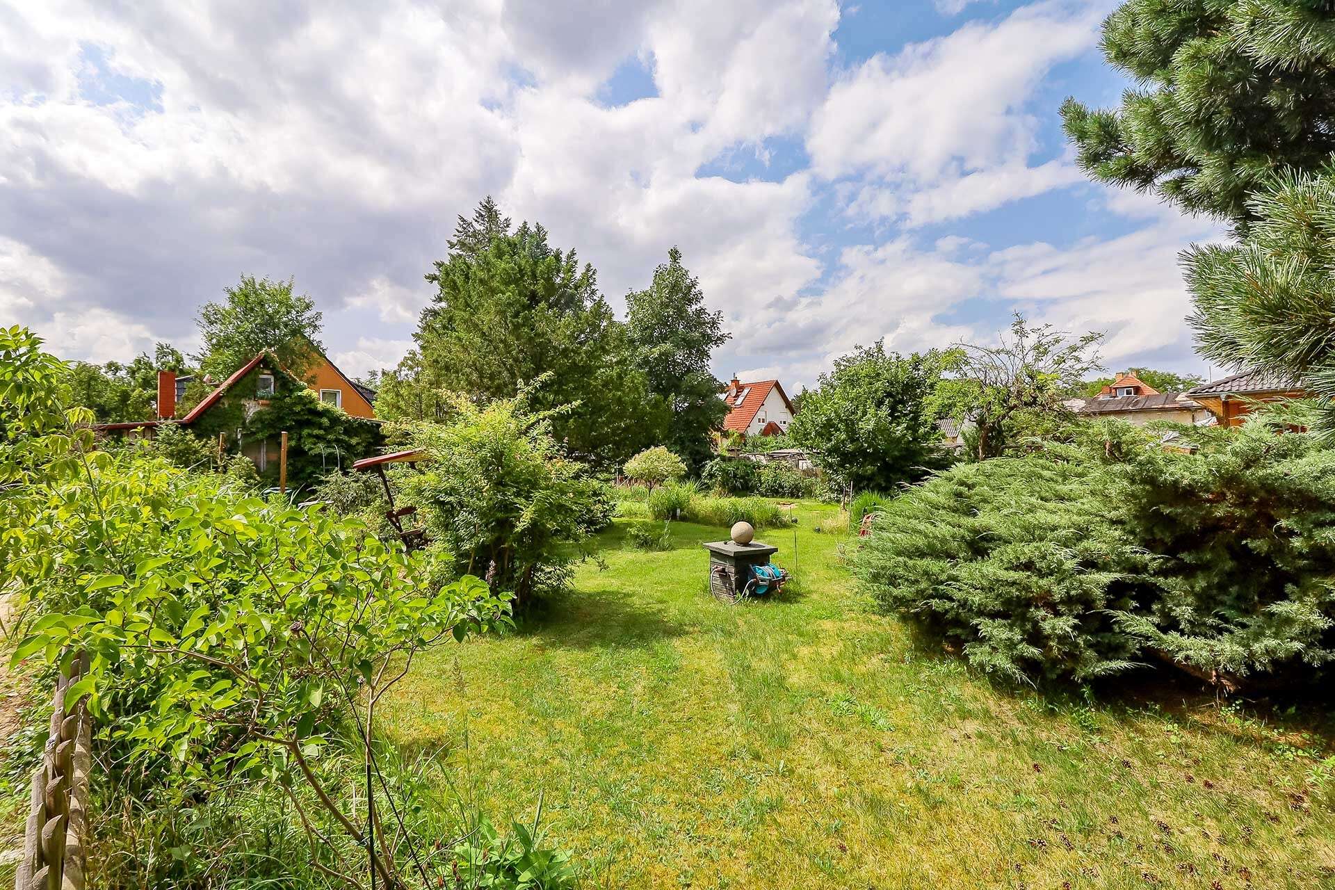 Blick auf das Grundstück