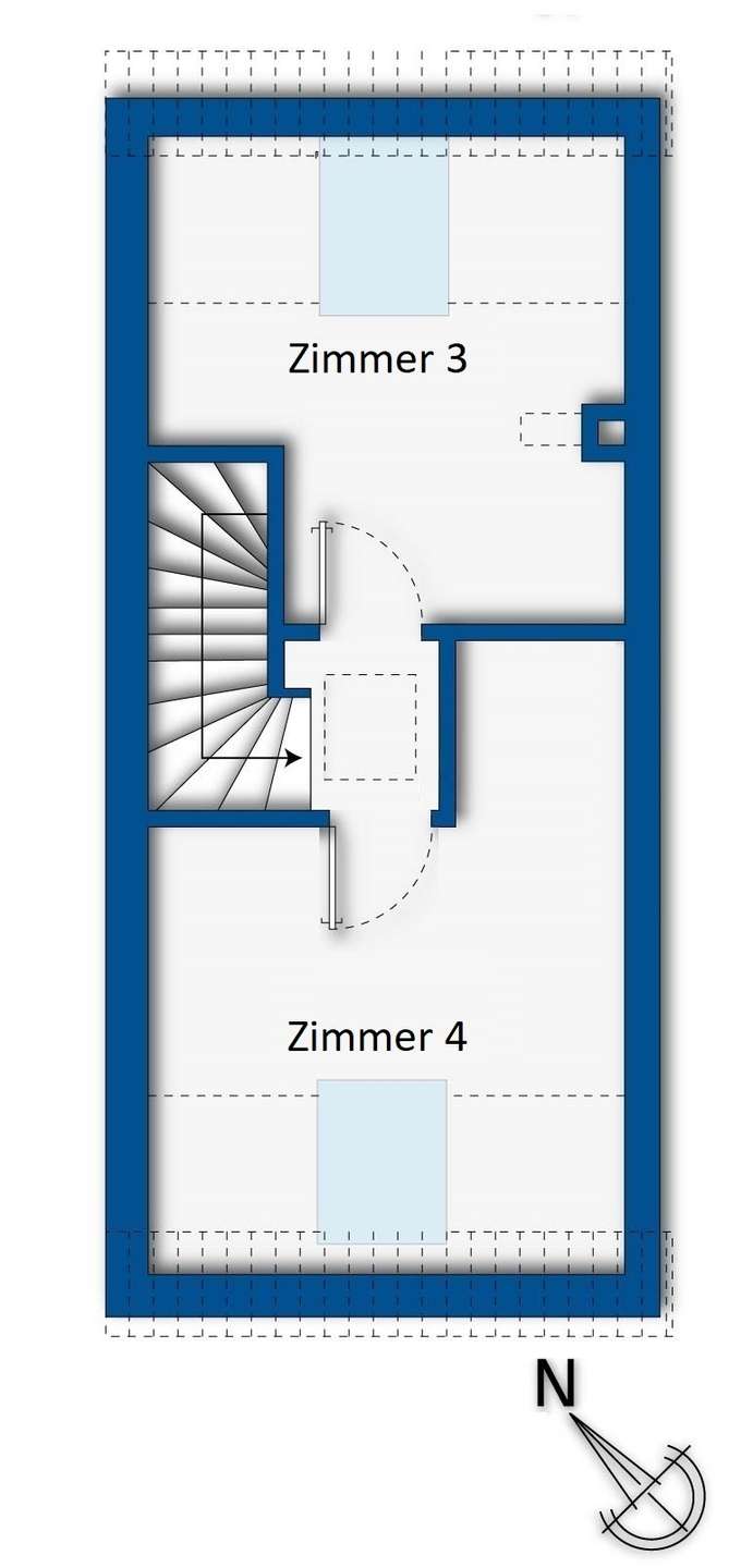 Grundrissskizze Dachgeschoss