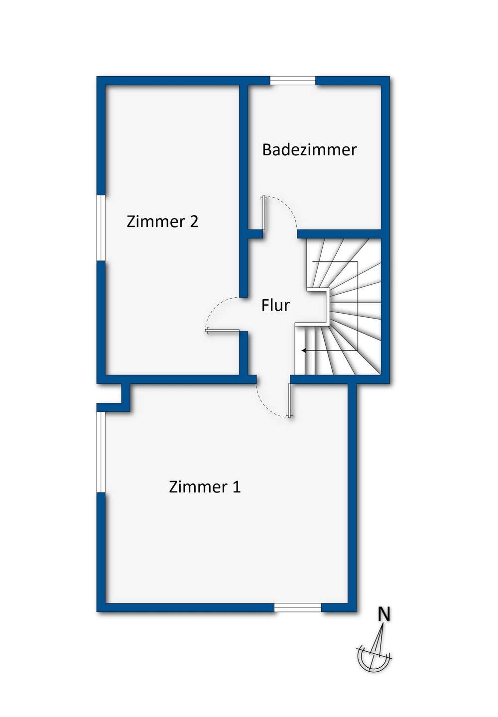 Grundrissskizze Obergeschoss 