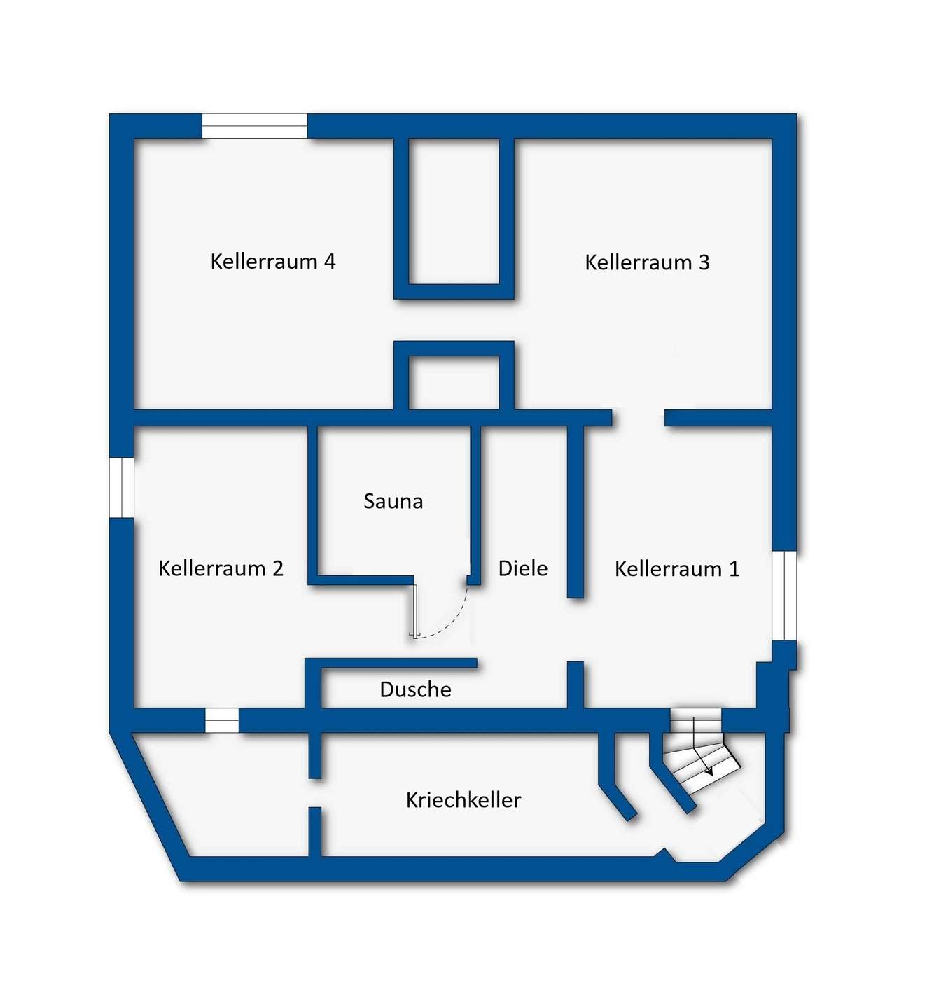 Grundrissskizze KG