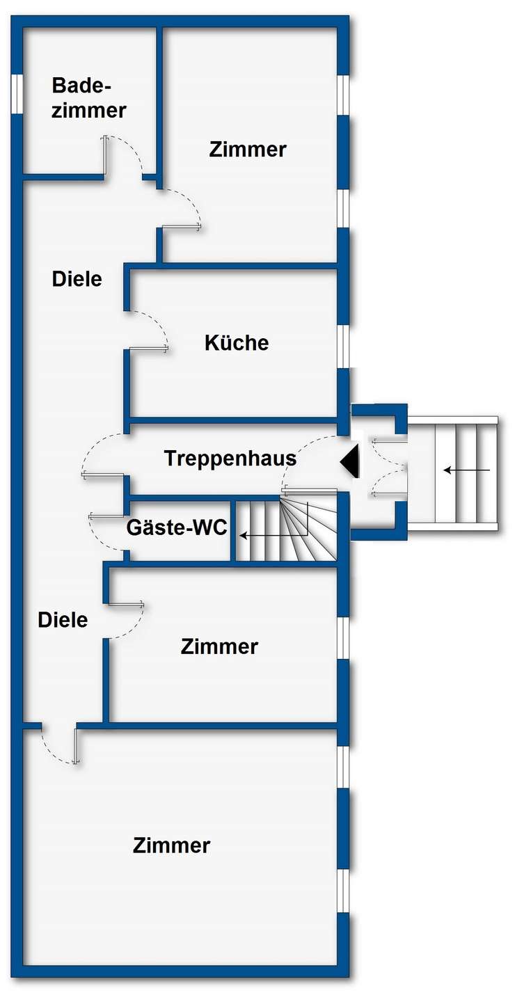 Grundrissskizze Erdgeschoss