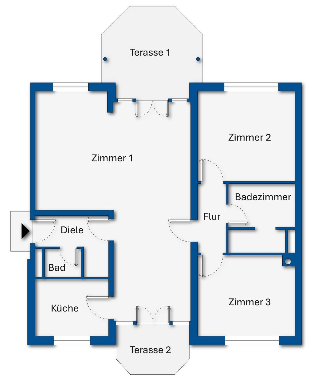 Grundrissskizze Mittelhaus EG rechts