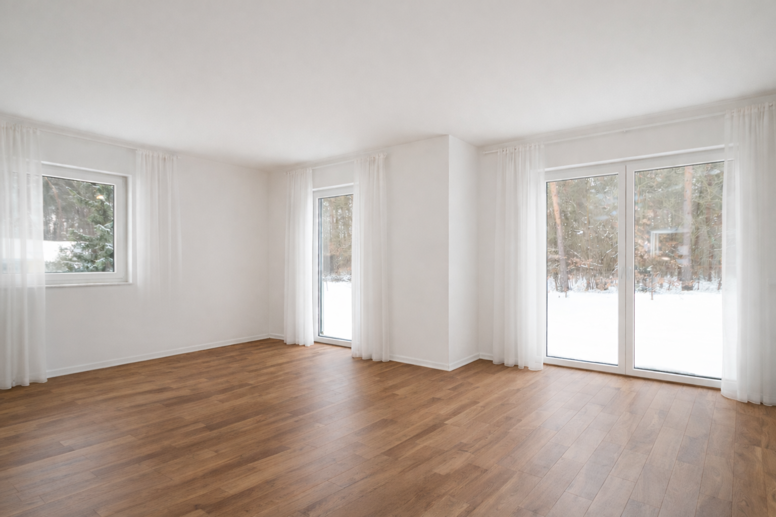 Visualisierungsbild Wohn- und Essbereich