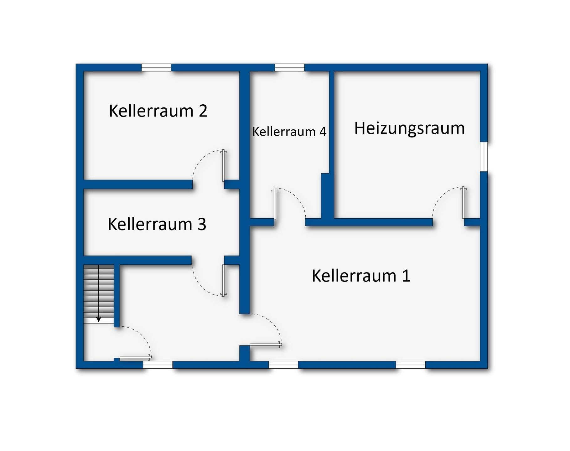 Grundrissskizze Kellergeschoss 