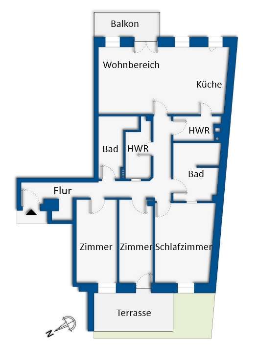Grundrissskizze Wohnung Nr.9