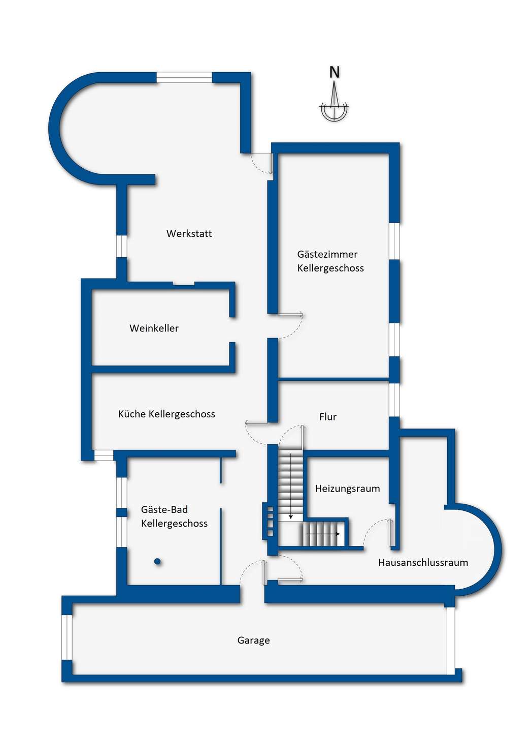 Grundrissskizze Kellergeschoss