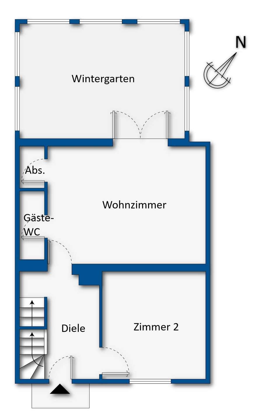 Grundrissskizze Erdgeschoss