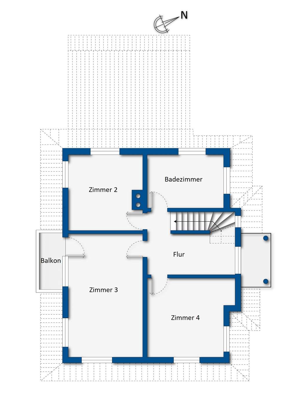Grundrissskizze Dachgeschoss