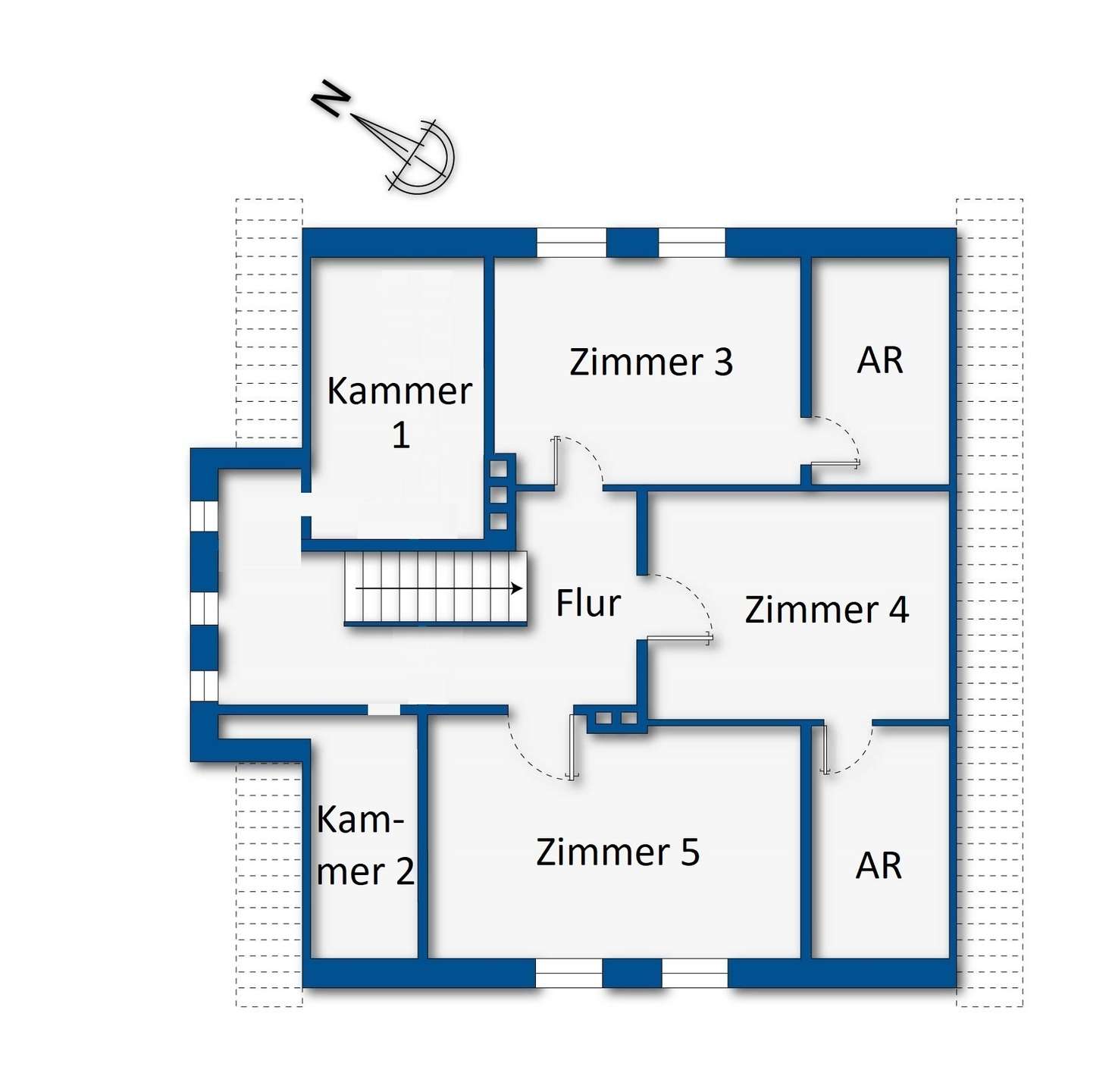 Grundrissskizze Obergeschoss
