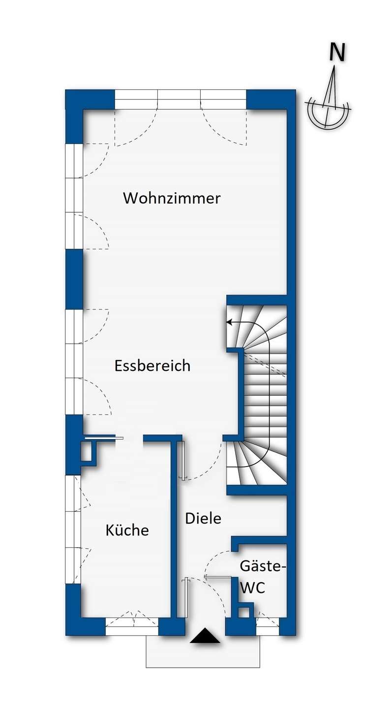 Grundrissskizze Erdgeschoss