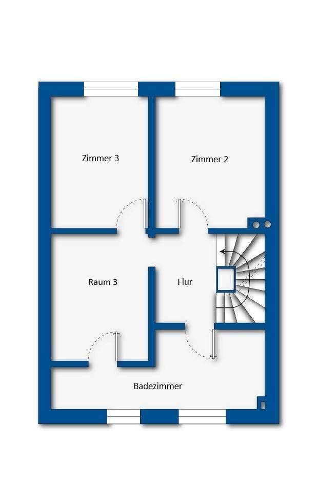 Grundrissskizze Obergeschoss