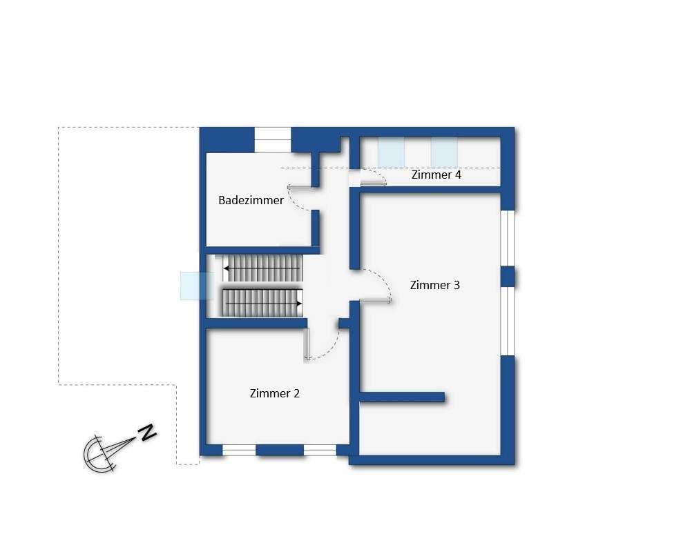 Grundrissskizze Dachgeschoss