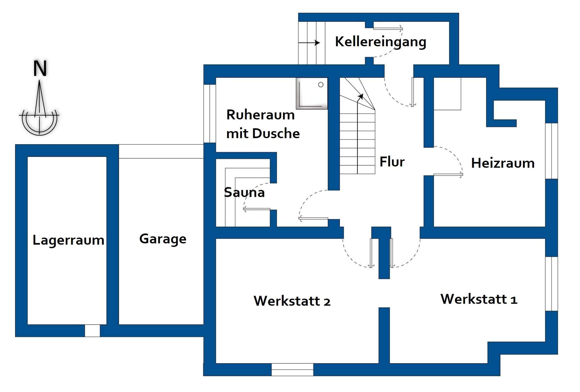 Grundrissskizze Keller