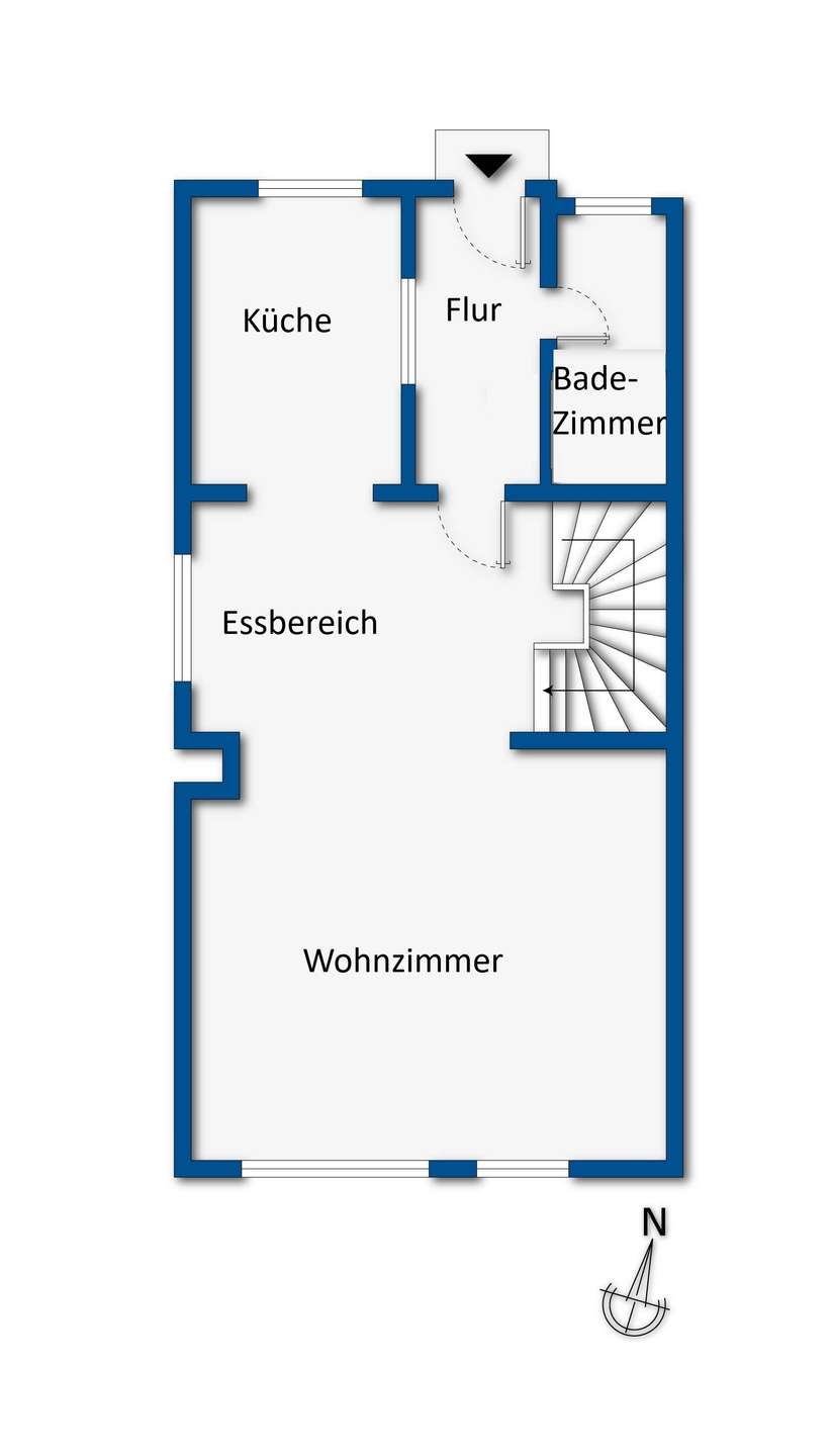 Grundrissskizze Erdgeschoss