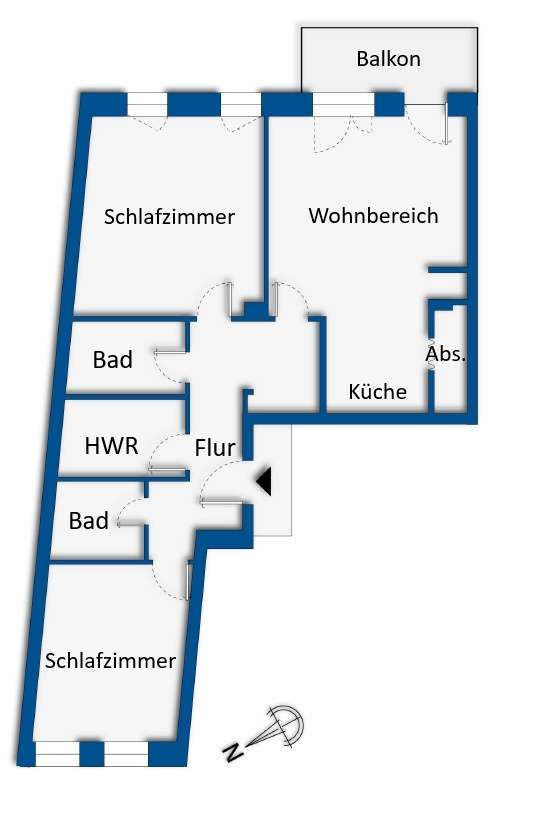 Grundrissskizze Wohnung Nr.5