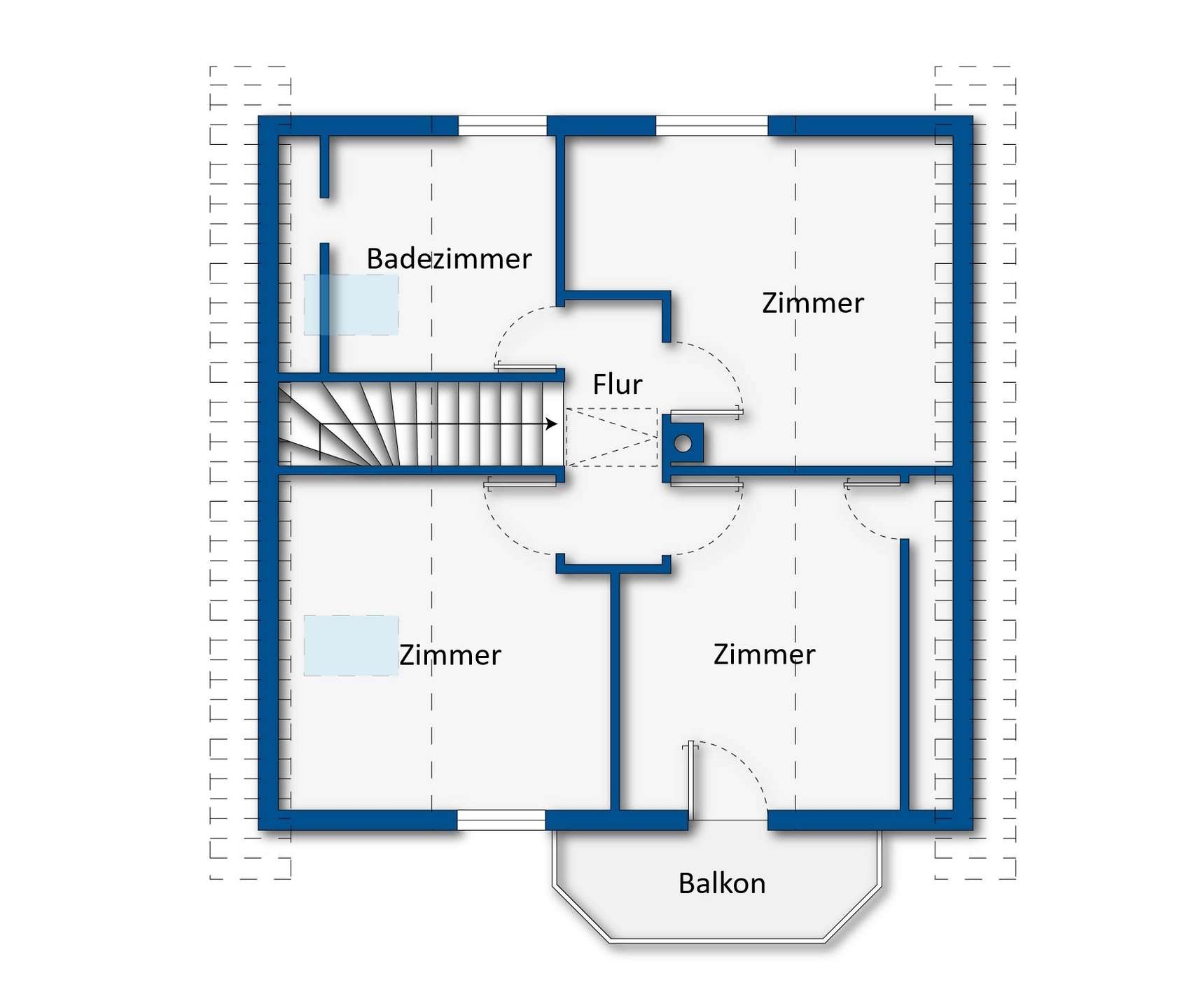Grundrissskizze Dachgeschoss