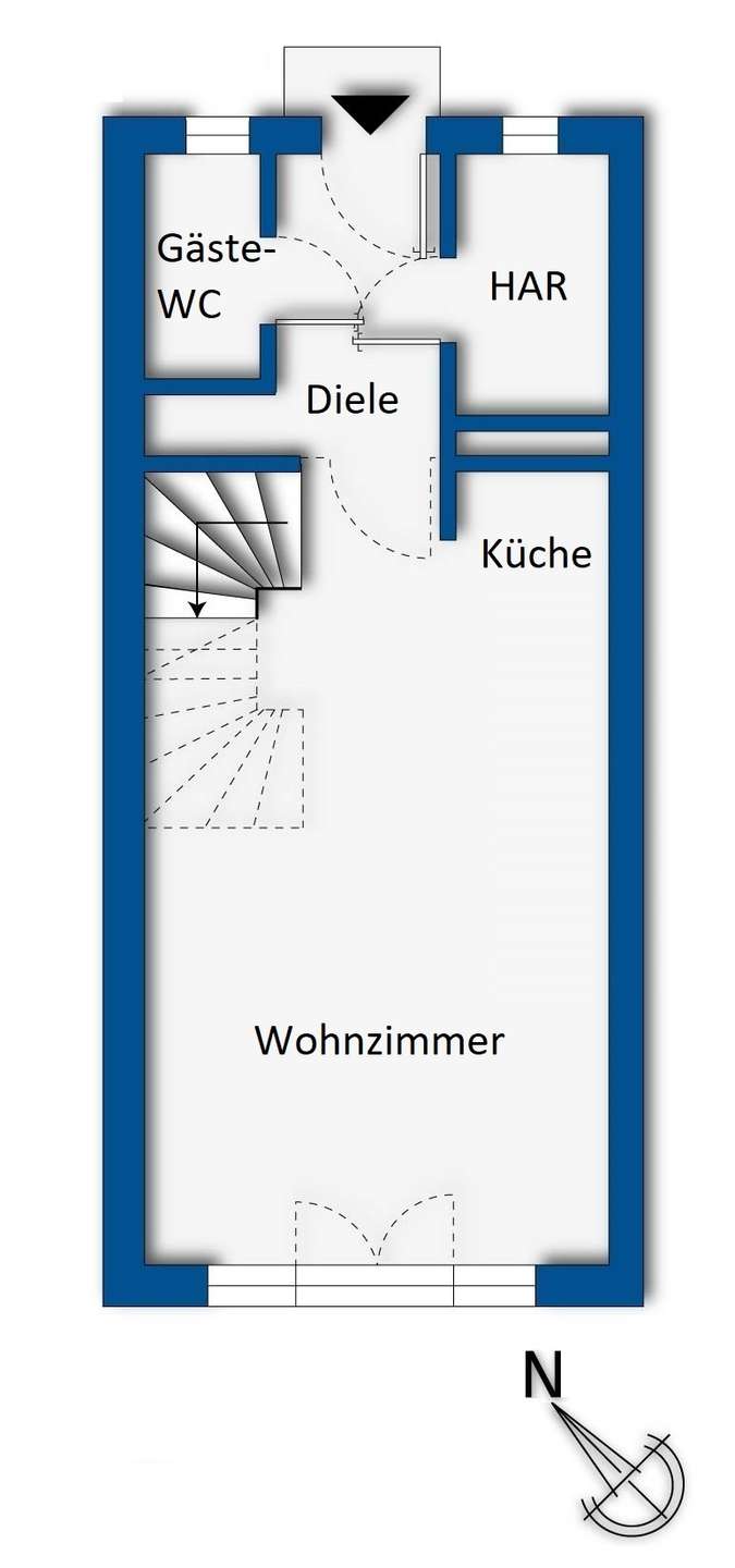 Grundrissskizze Erdgeschoss