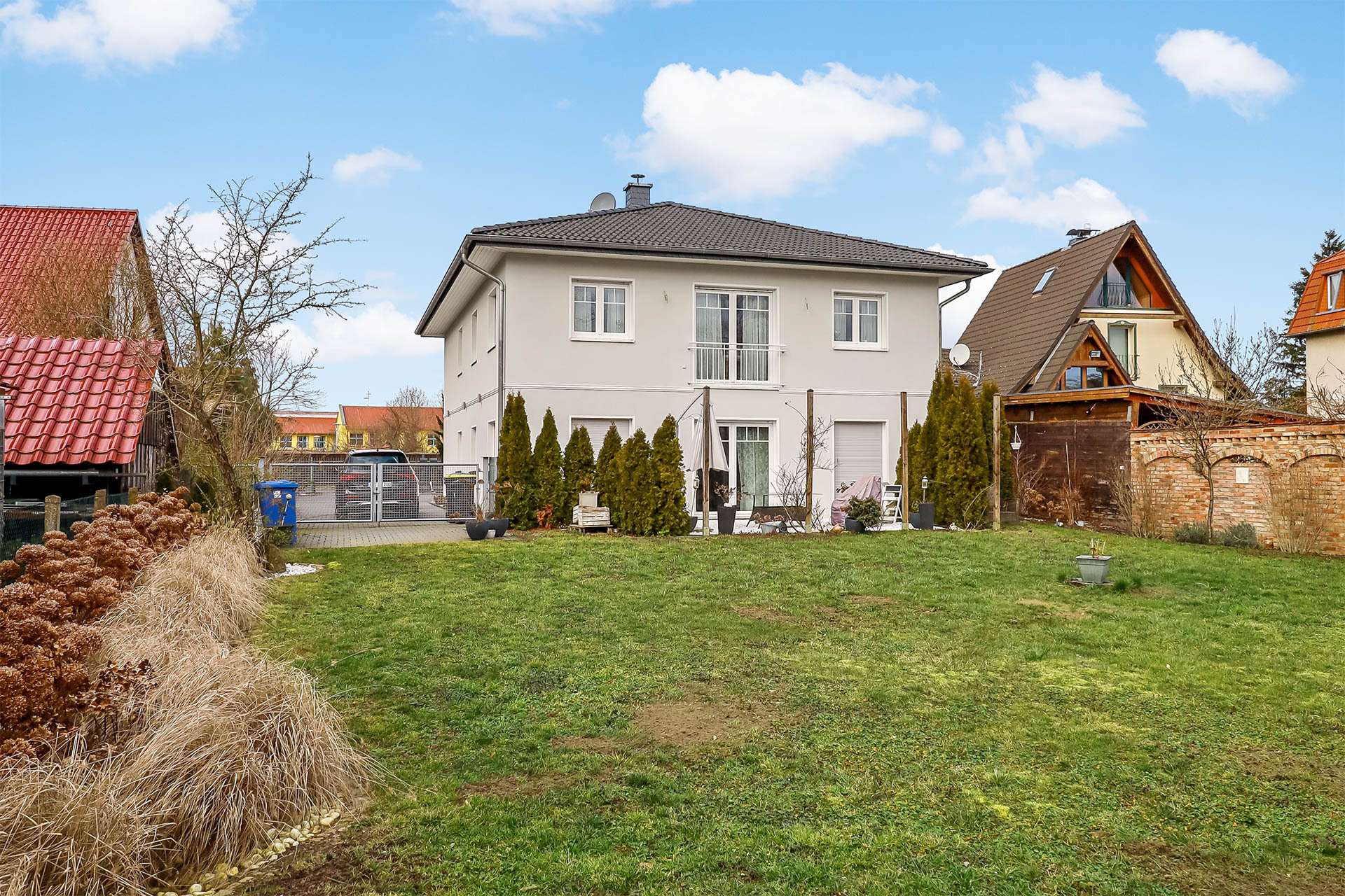 Blick Richtung vordere Bebauung
