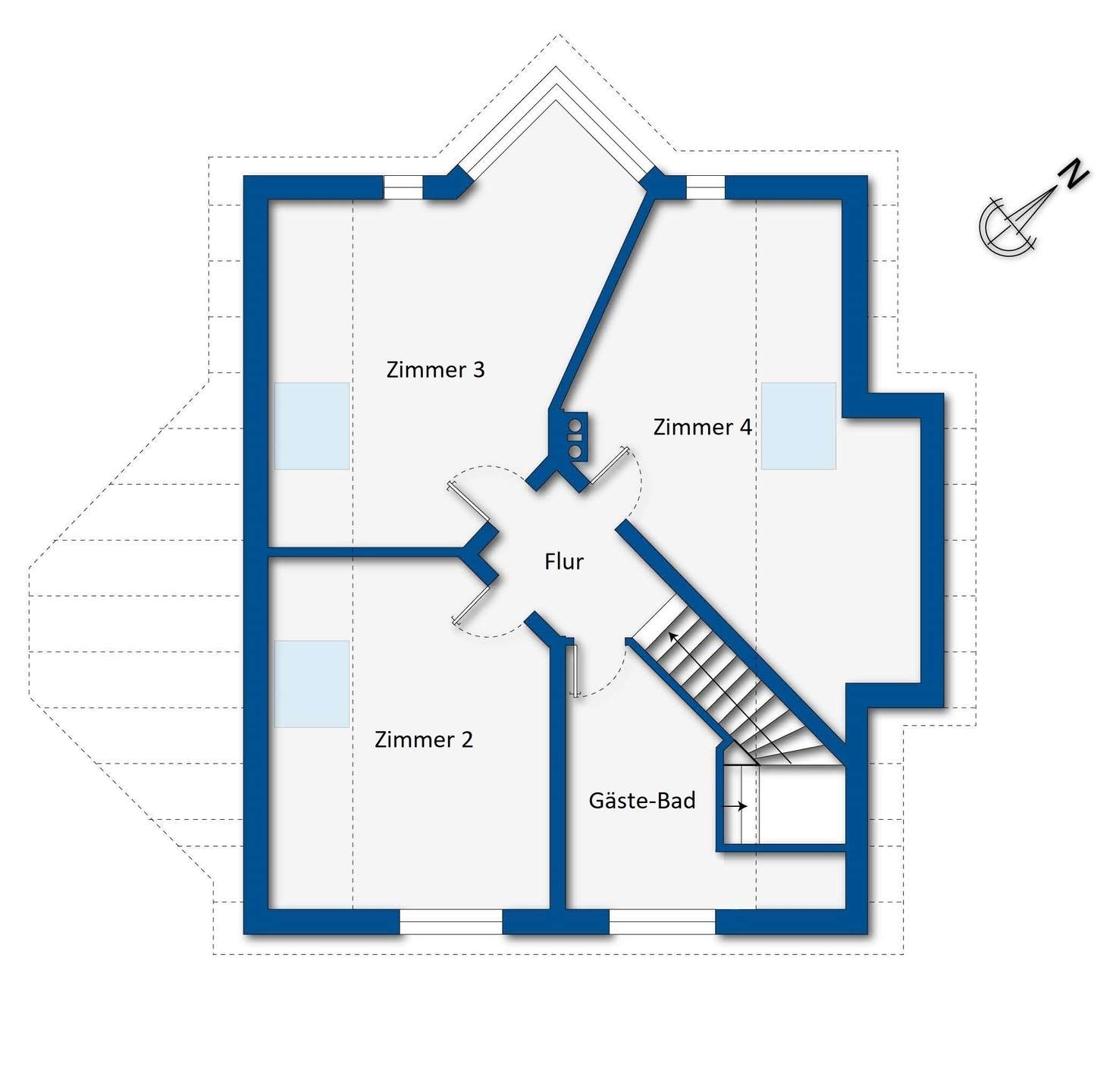 Grundrissskizze Dachgeschoss