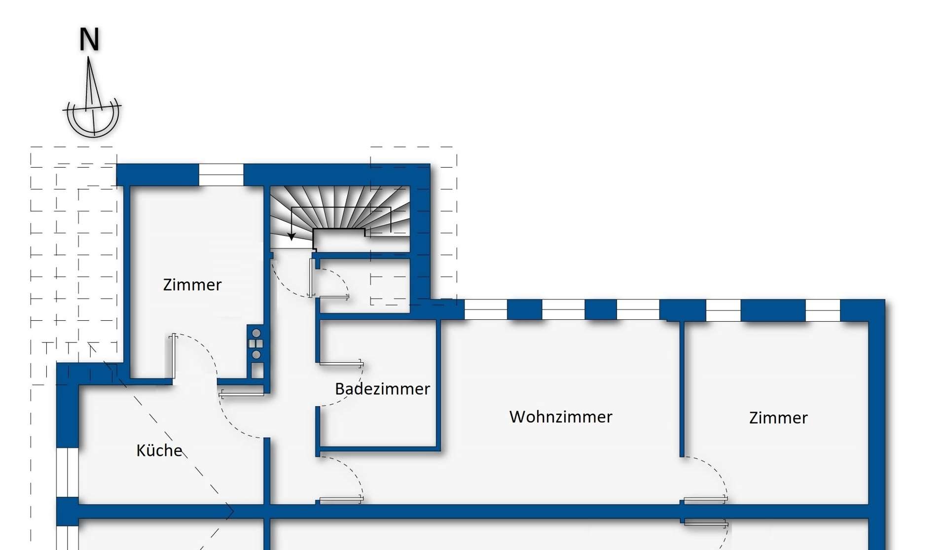 Grundrissskizze Dachgeschoss