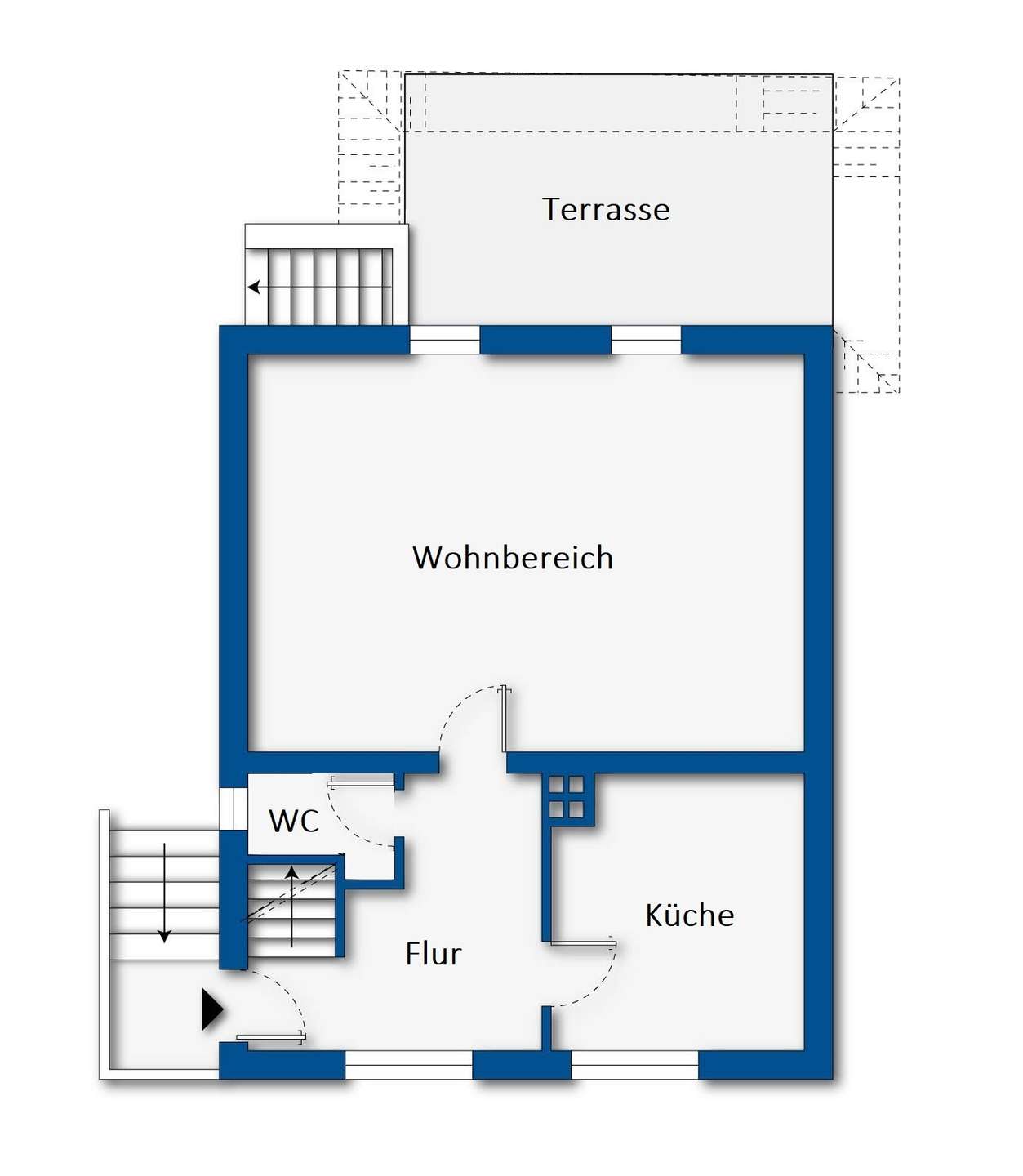 Grundrissskizze Erdgeschoss 
