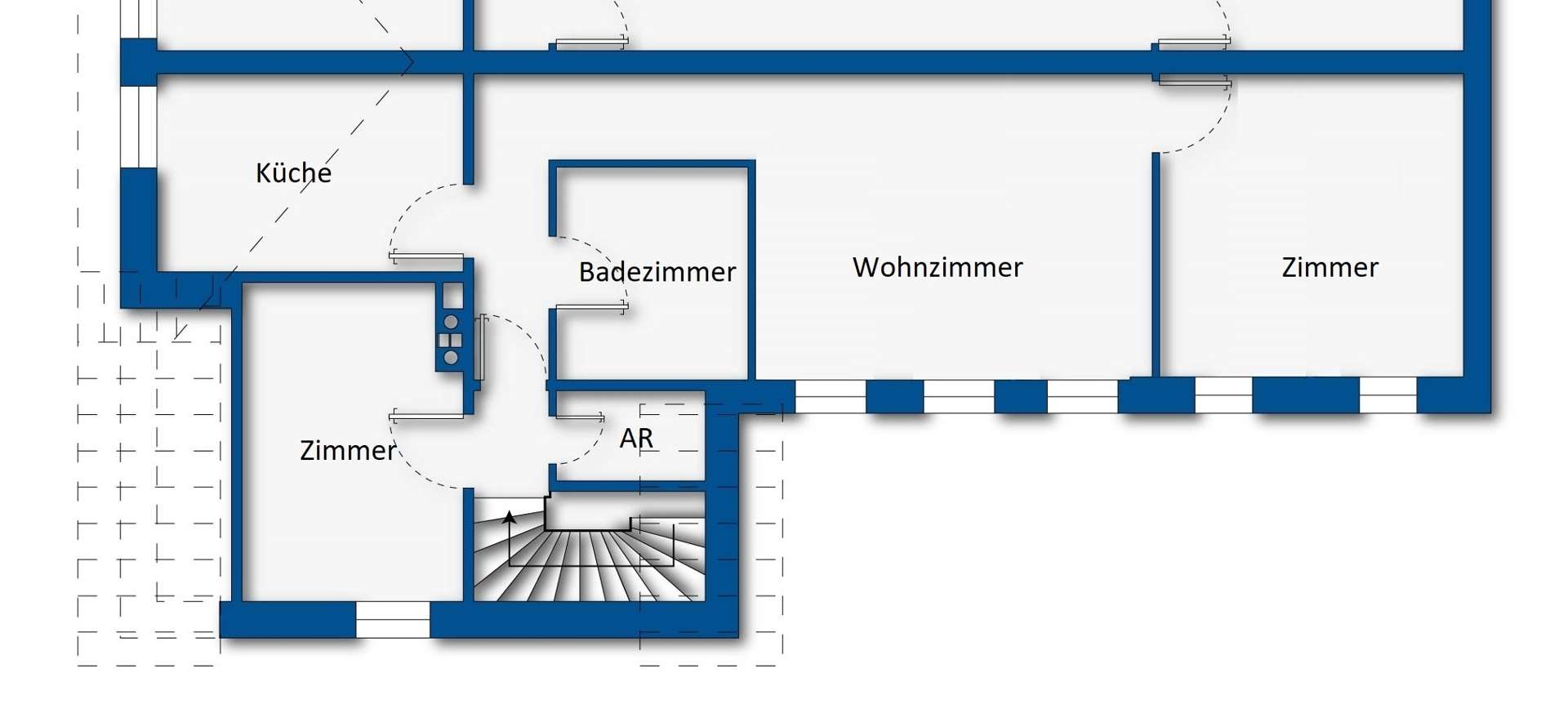 Grundrissskizze Dachgeschoss