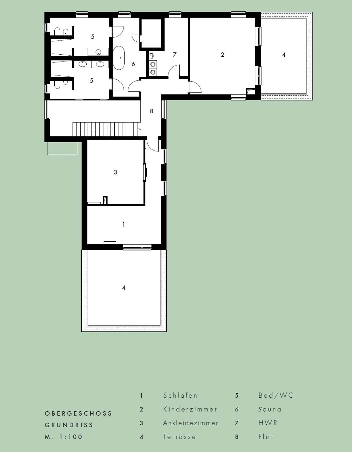Grundrissskizze Obergeschoss