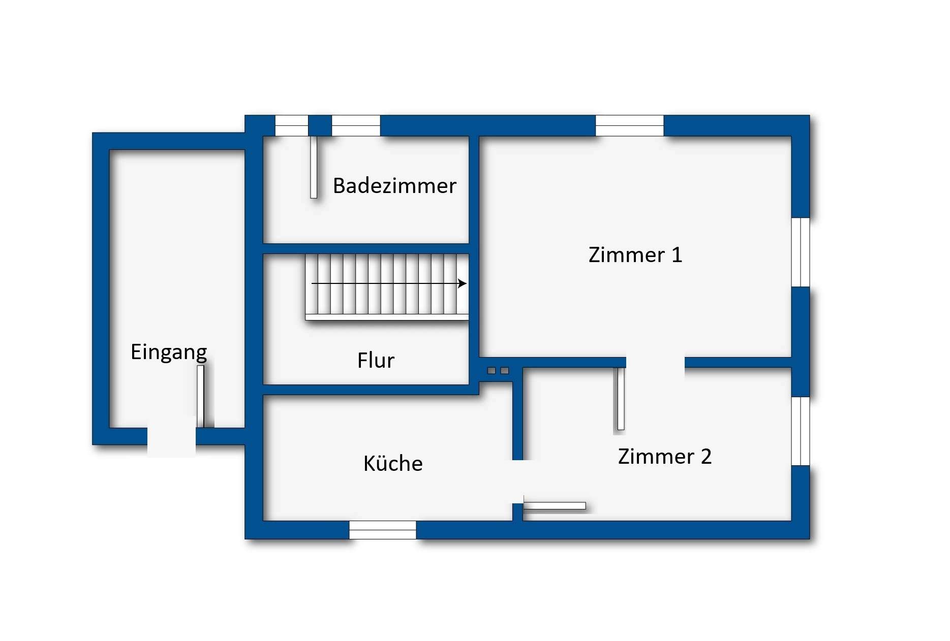 Grundrissskizze Erdgeschoss 