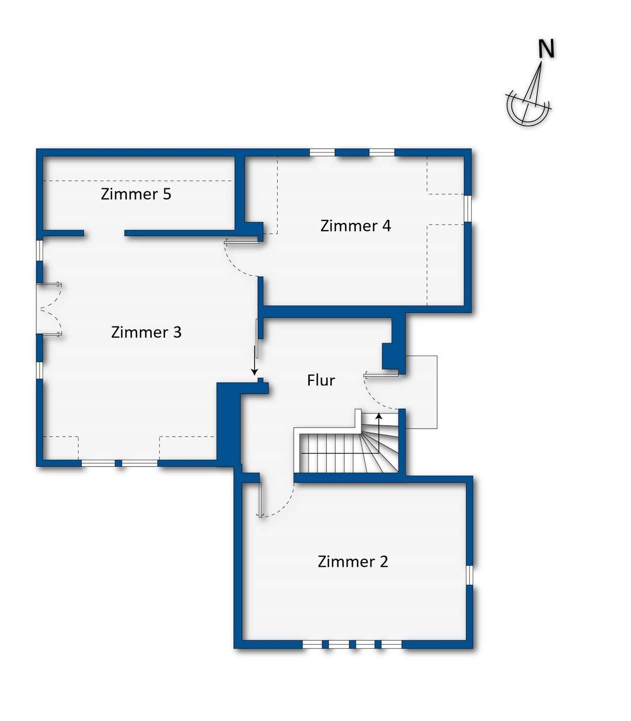 Grundrissskizze Obergeschoss