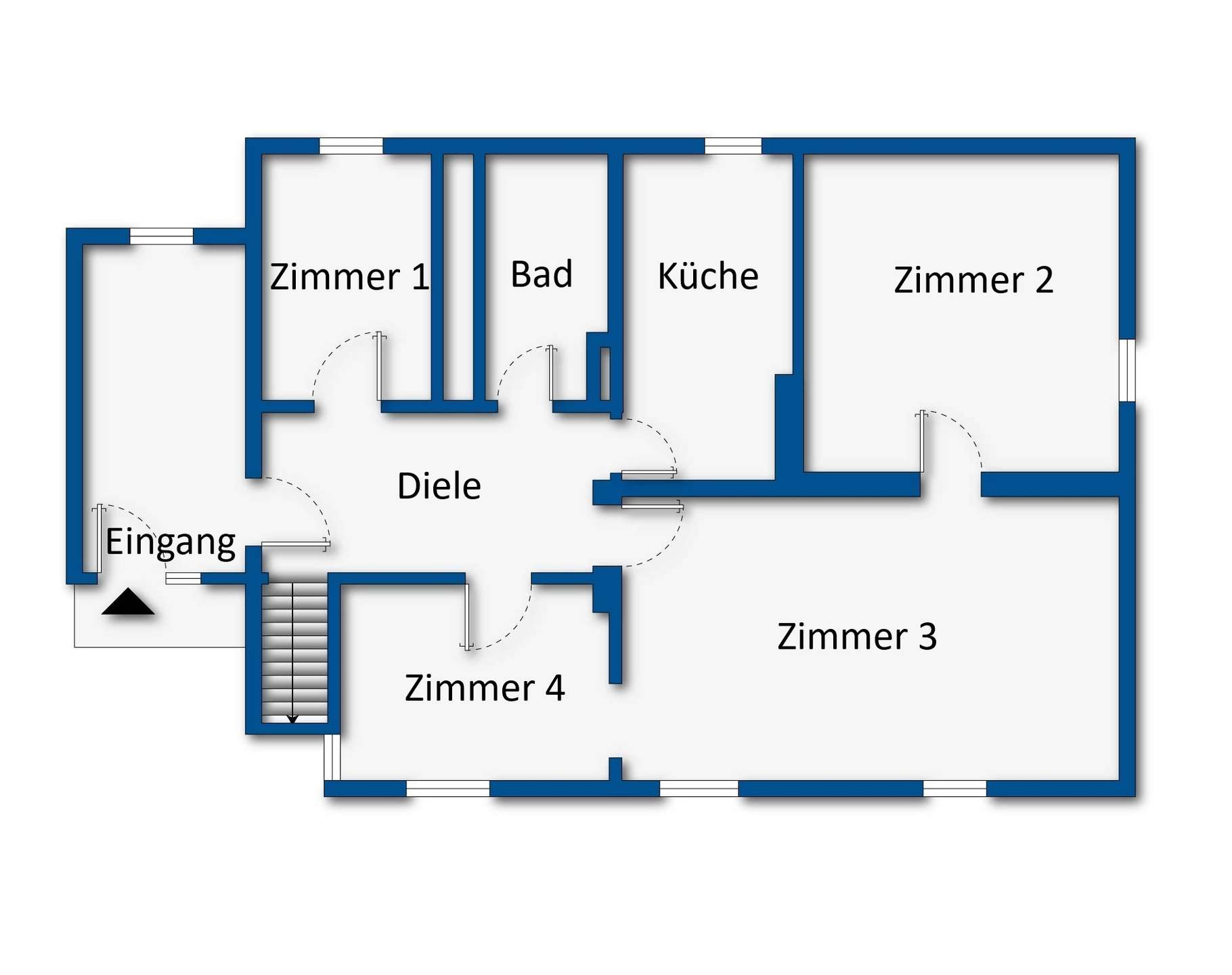 Grundrissskizze Erdgeschoss 