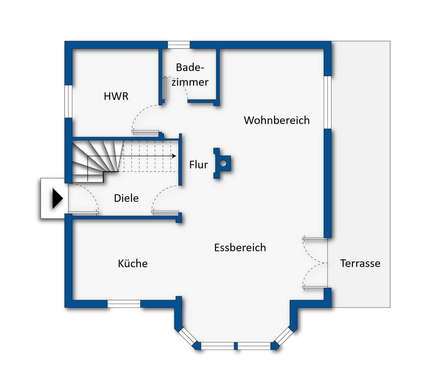 Grundrissskizze Erdgeschoss