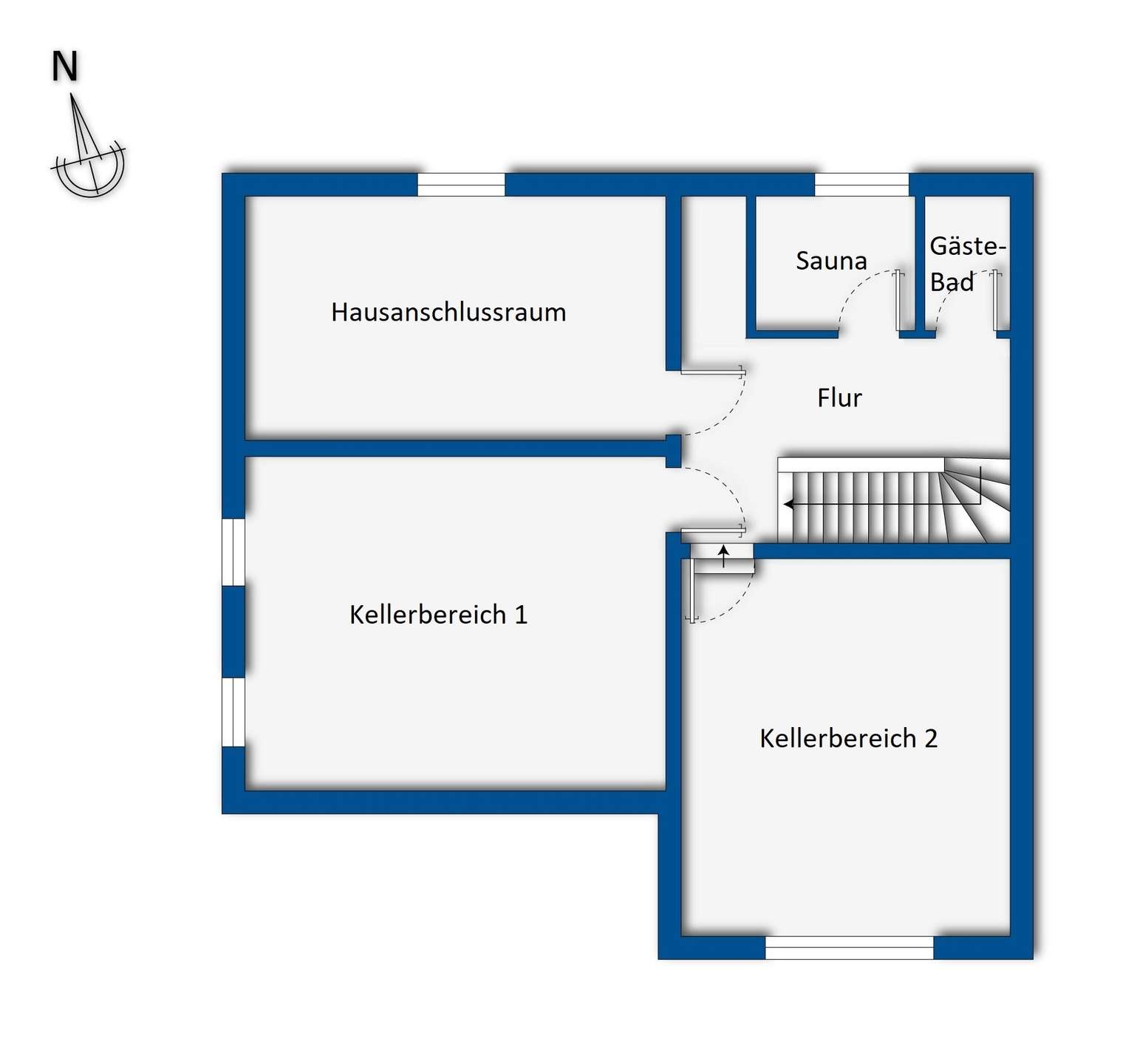 Grundrissskizze Kellergeschoss