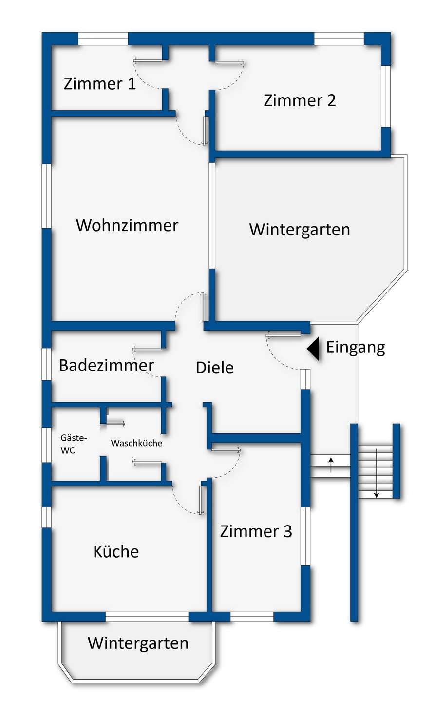 Grundrissskizze Erdgeschoss