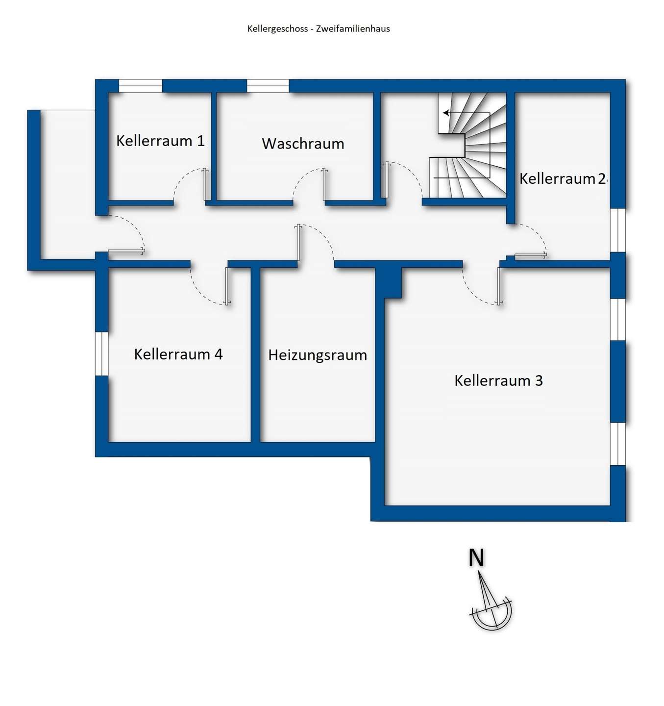 Grundrissskizze Kellergeschoss 