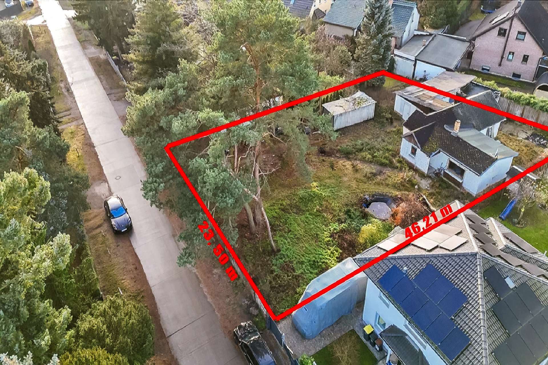 Maße vom Grundstück