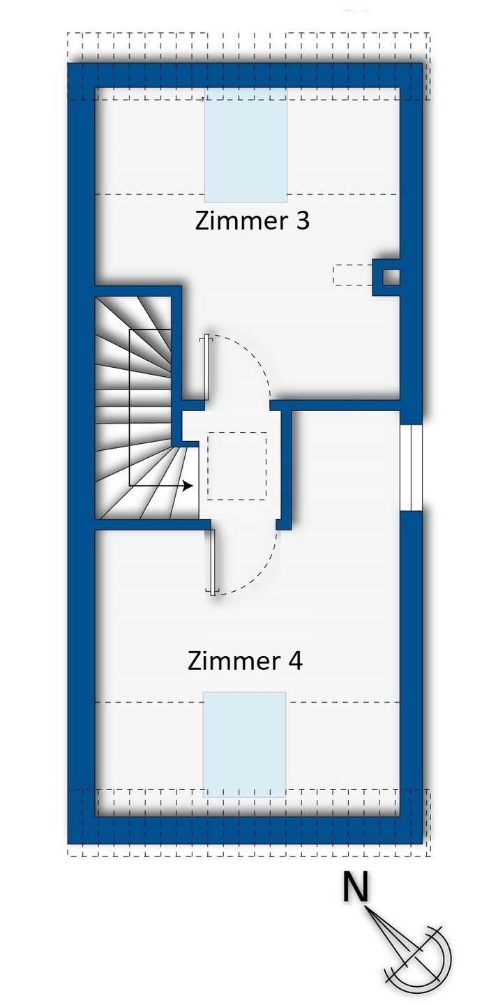 Grundrissskizze Dachgeschoss