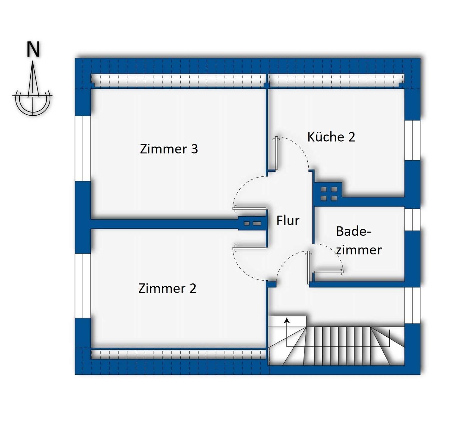 Grundrissskizze Dachgeschoss