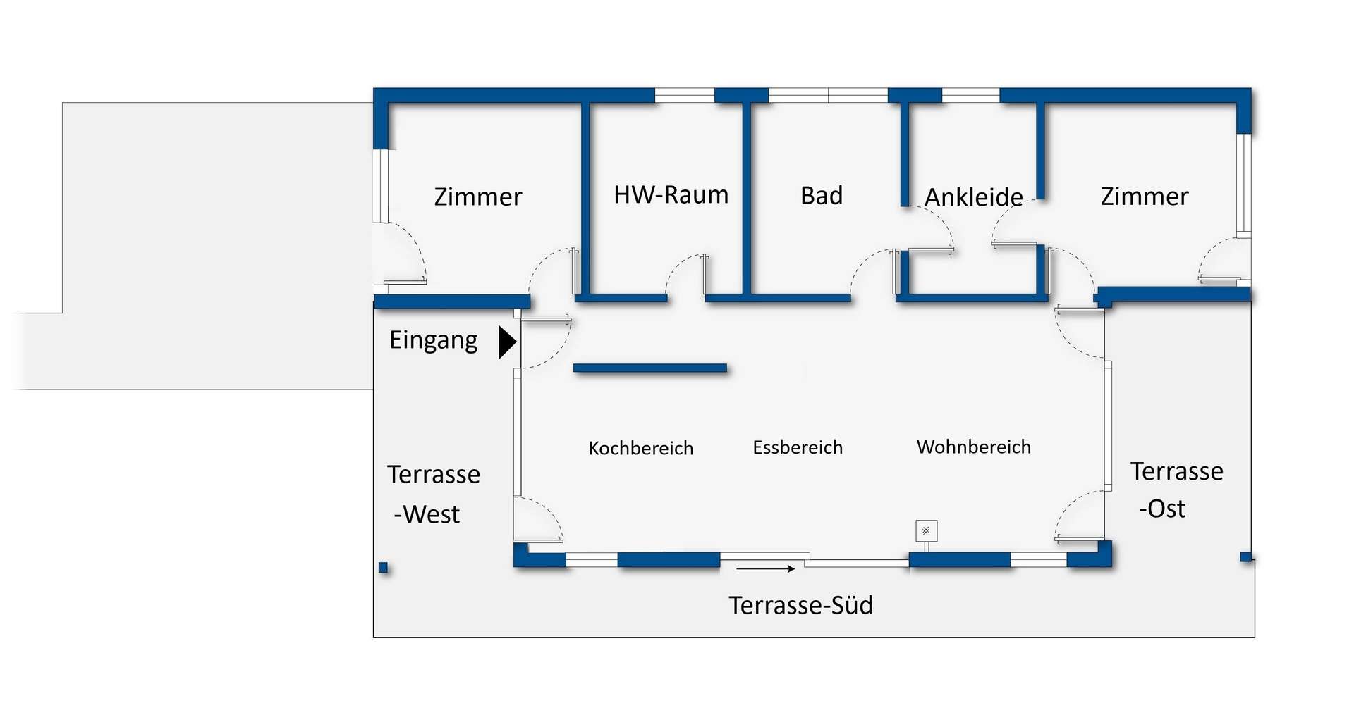 Grundrissskizze Erdgeschoss