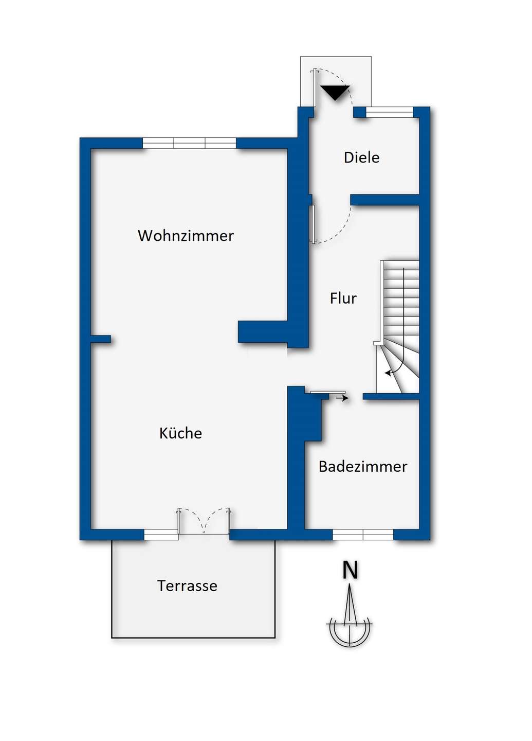 Grundrissskizze Erdgeschoss