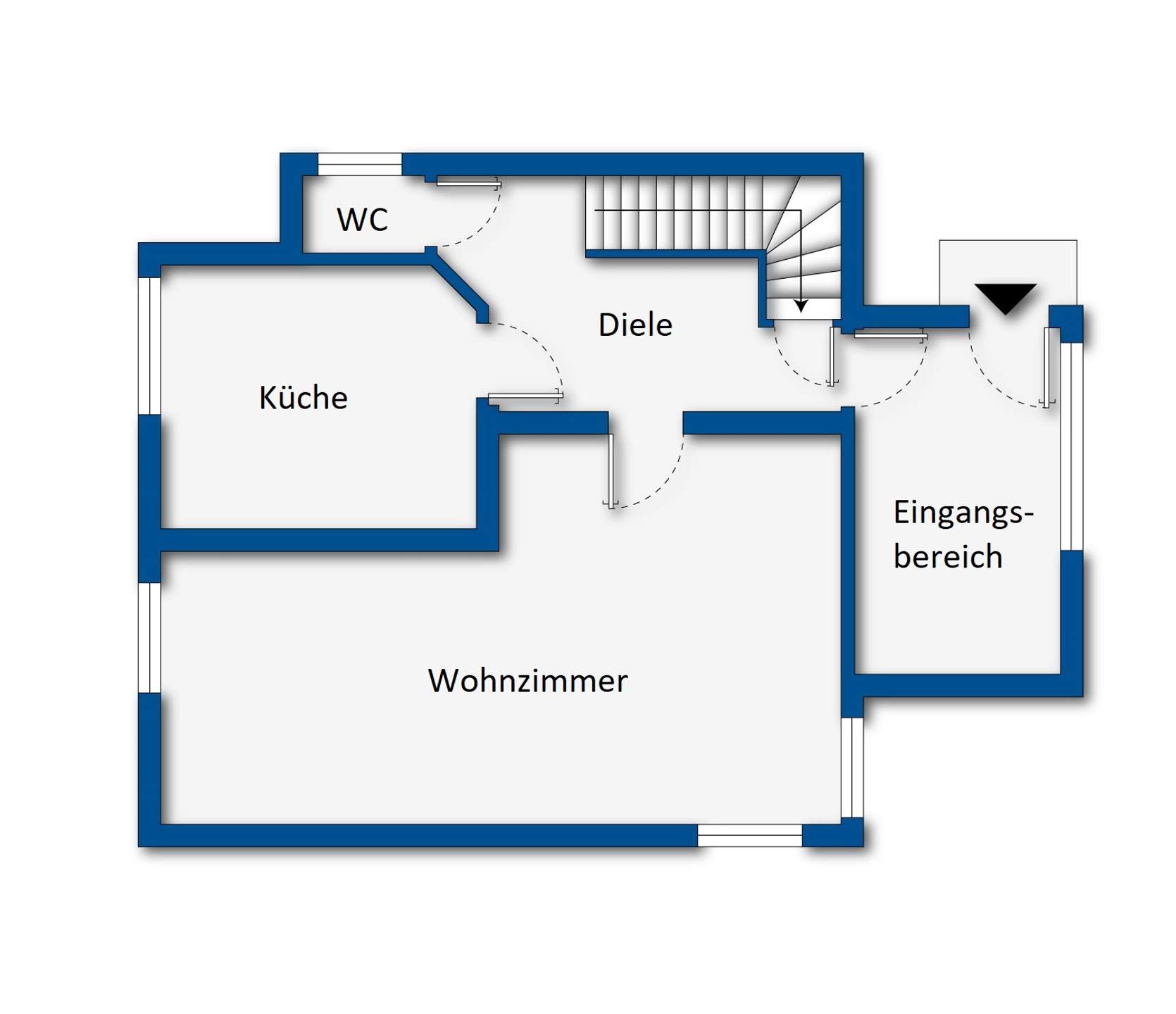 Grundrissskizze Erdgeschoss 