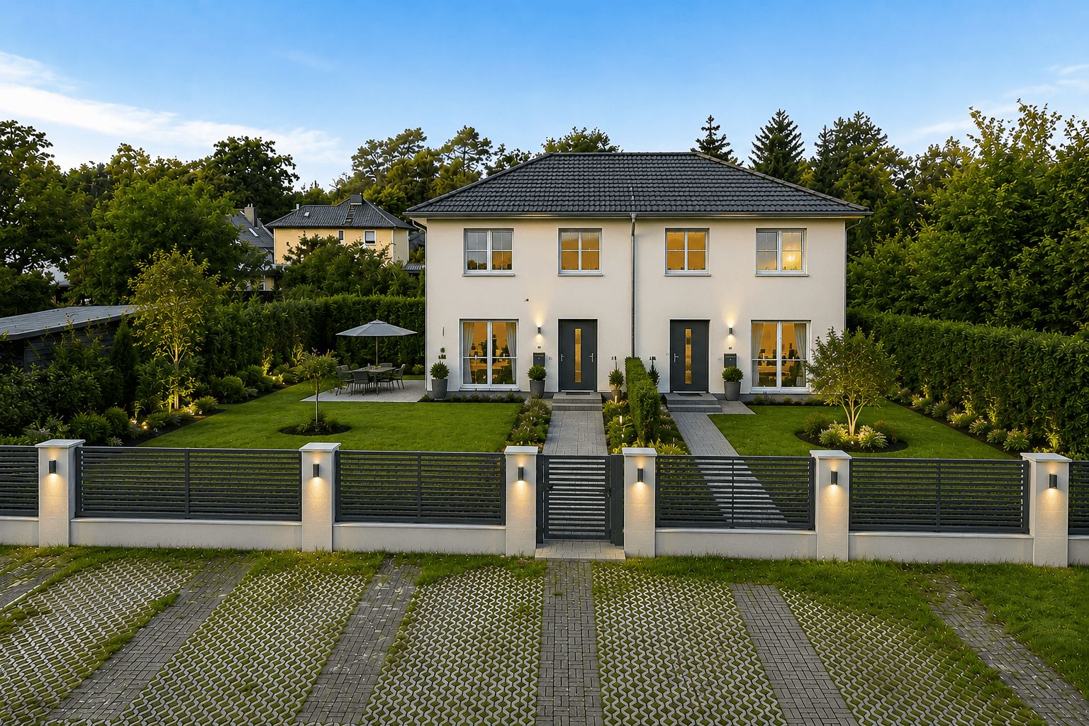 KI Visualisierung Doppelhaus
