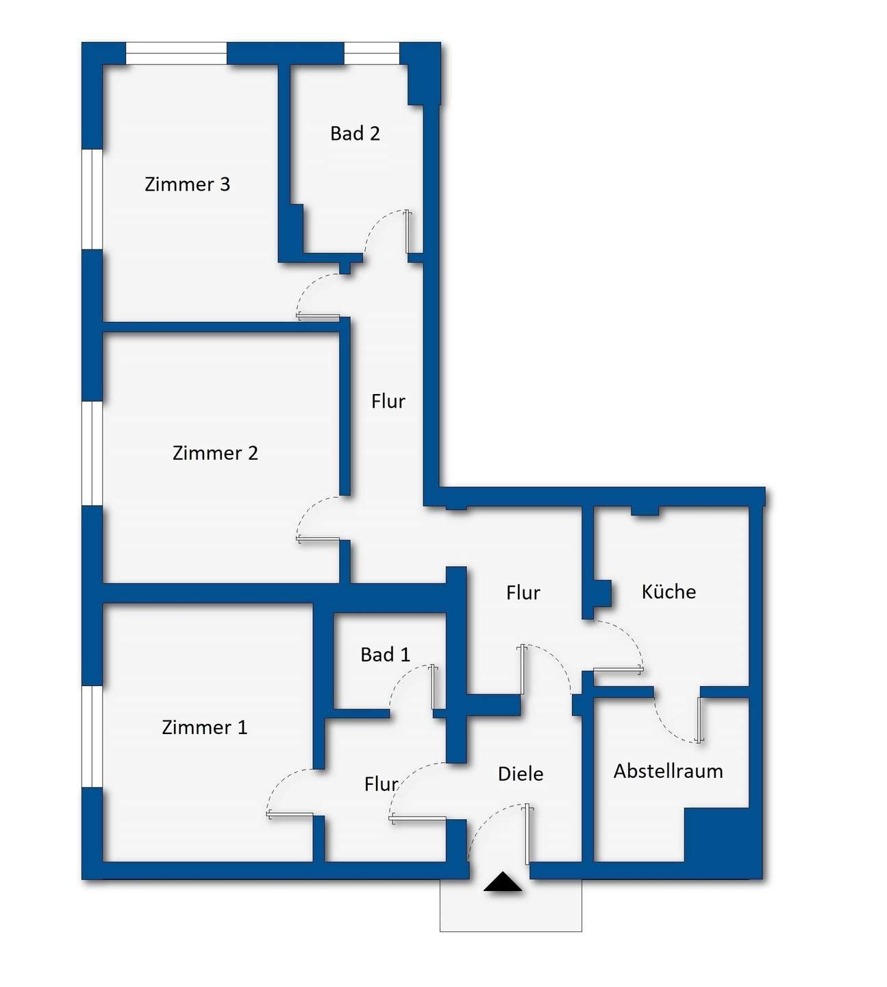 Grundriss beschriftet